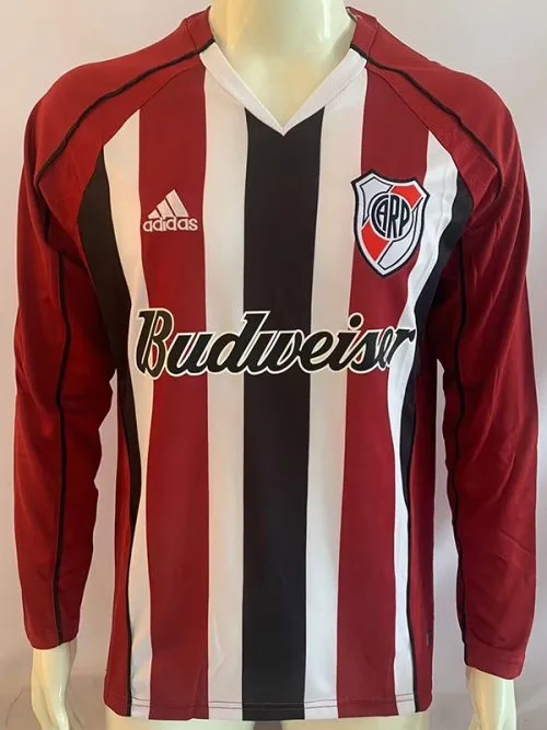 2005-2006 River Plate Away Long Sleeve Retro Soccer Jersey
