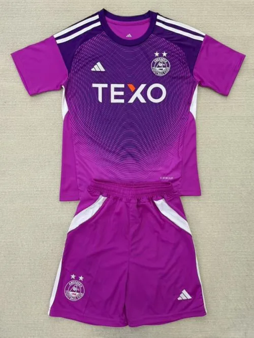 25-26 Aberdeen Purple Goalkeeper Kids Soccer Jersey