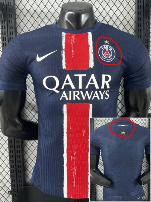 24-25 PSG Home (Have Stars) Player Version Soccer Jersey