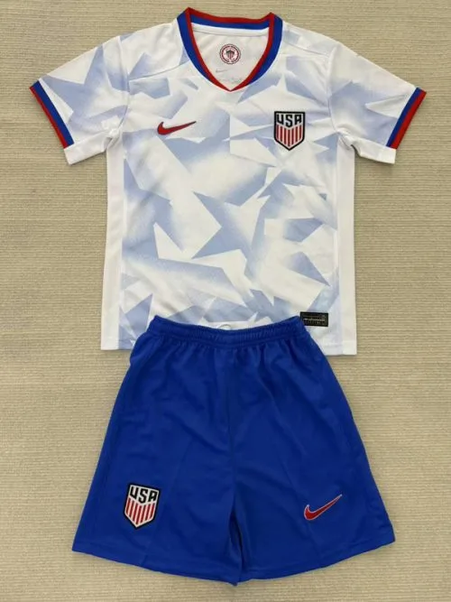 25-26 USA Home Kids Soccer Jersey