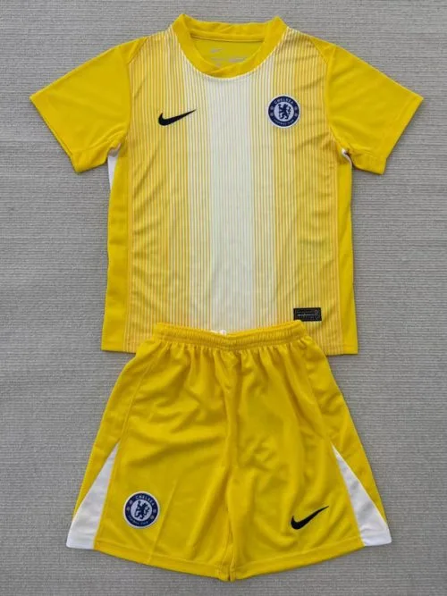 25-26 CHE Yellow Goalkeeper Kids Soccer Jersey