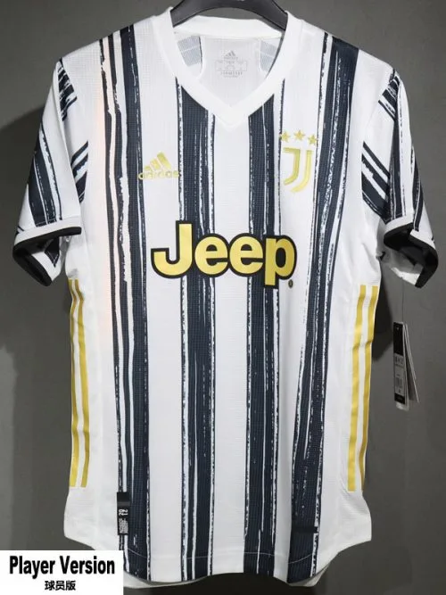 2020-2021 JUV Home Player Version  Retro Soccer Jersey