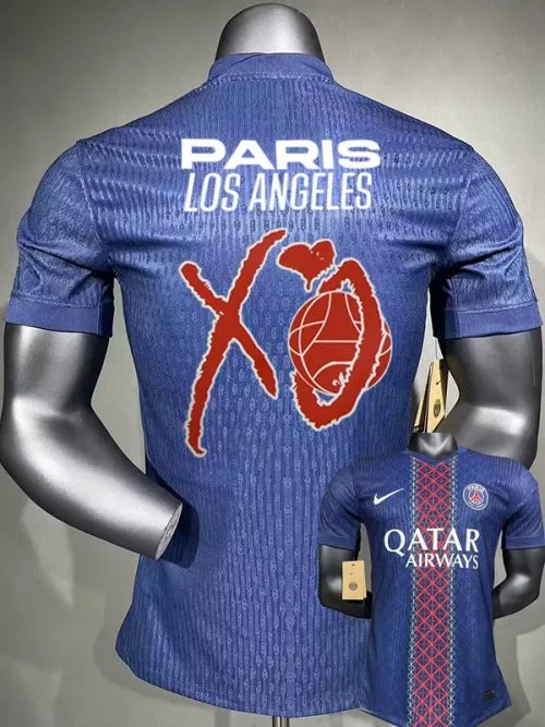 25-26 PSG Home Print Paris Los Angeles XO Player Version Soccer Jersey