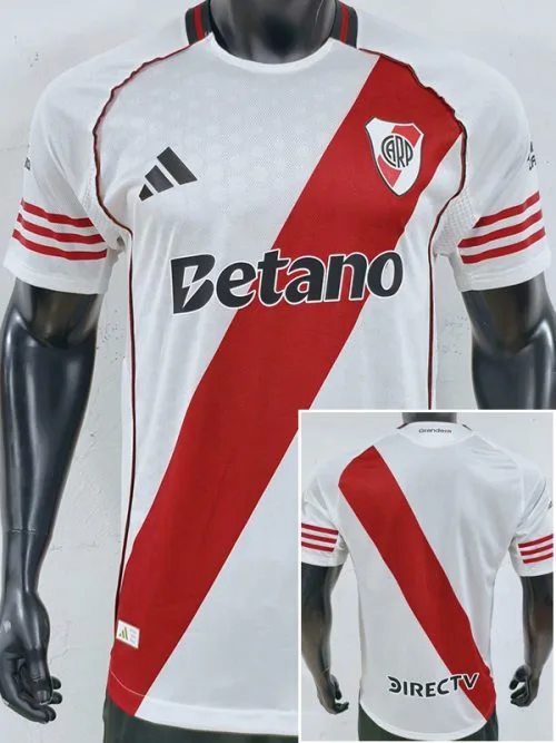 25-26 River Plate Home Player Version Soccer Jersey