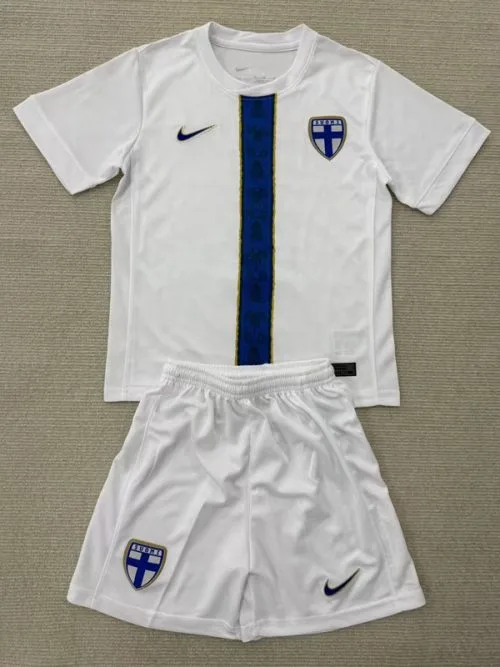 25-26 Finland Home Kids Soccer Jersey