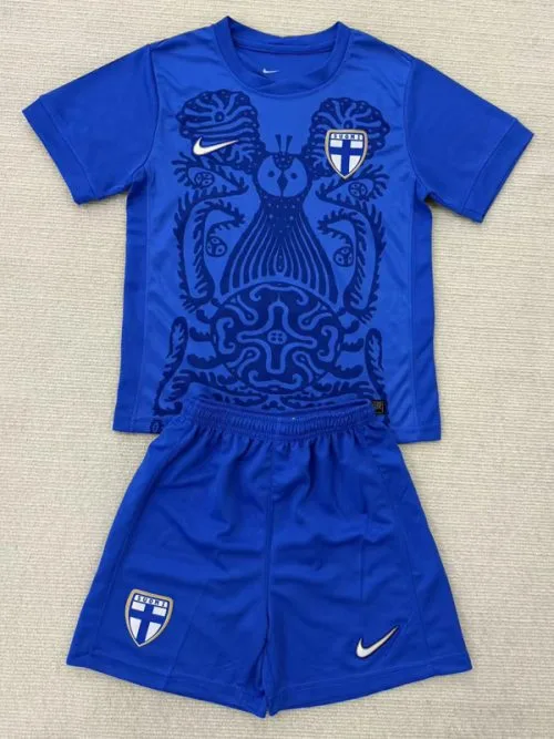 25-26 Finland Away Kids Soccer Jersey