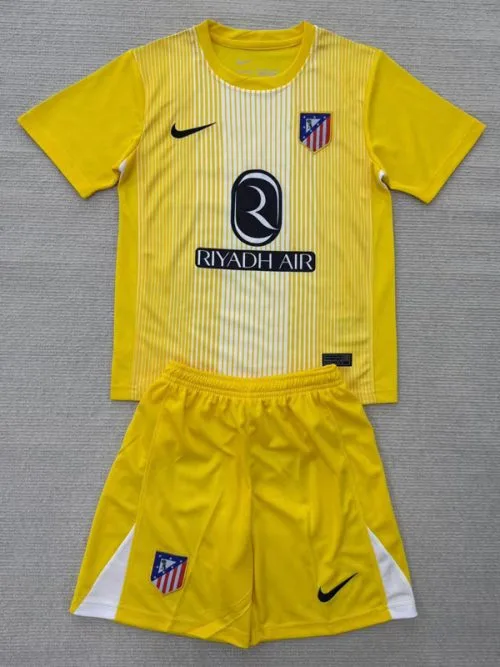 25-26 ATM Yellow GoalKeeper Kids Soccer Jersey