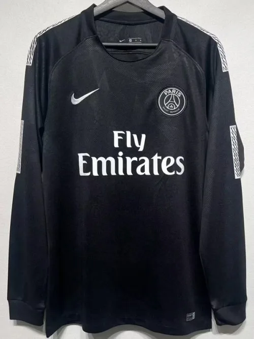 2017-2018 PSG Paris Third Long Sleeve Retro Soccer Jersey