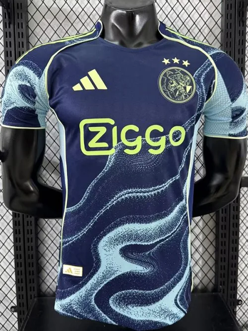 25-26  Ajax Away Player Version Soccer Jersey
