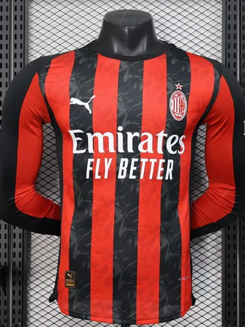 25-26  ACM Home Long Sleeve Player Version Soccer Jersey