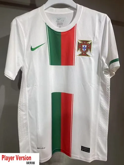 2010 Portugal Away Player Version  Retro Soccer Jersey