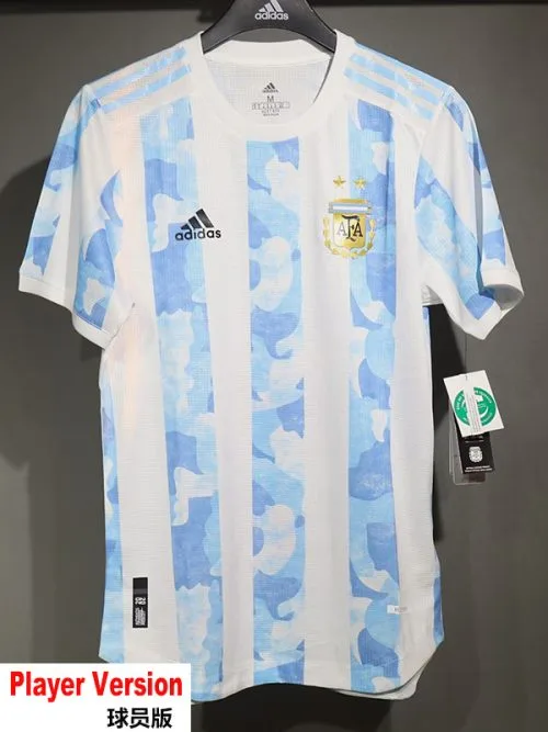 2020-2021 Argentina Home Player Version  Retro Soccer Jersey