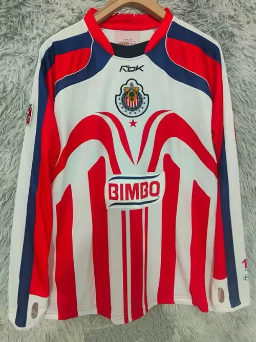 2006-2007 Chivas Home Long Sleeve Retro Soccer Jersey