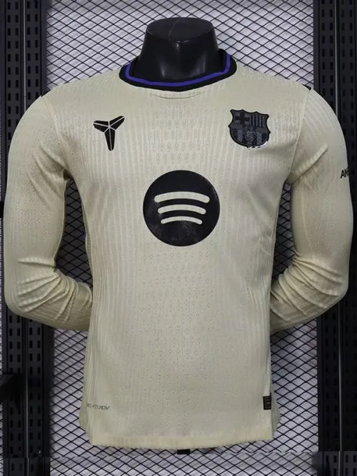 25-26 BAR Away Long Sleeve Player Version Soccer Jersey