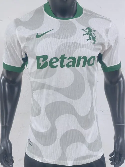 25-26 Sporting Lisbon White Player Version Soccer Jersey