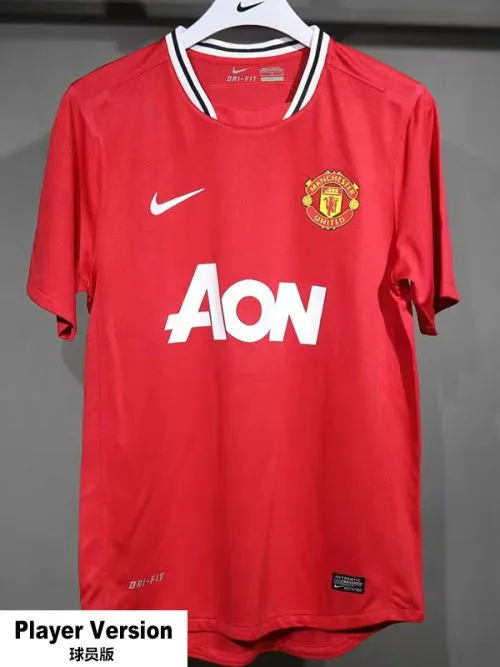 2011-2012 Man Utd Home Player Version  Retro Soccer Jersey