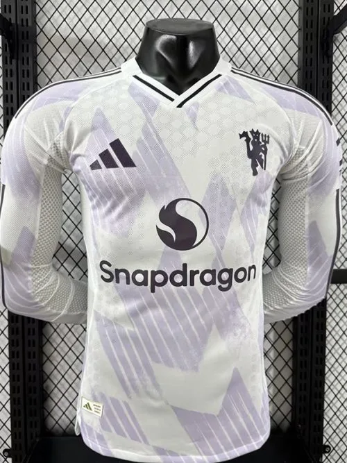 25-26 Man Utd Away Long Sleeve Player Version Soccer Jersey