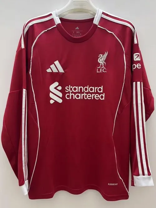 25-26 LIV Home Long Sleeve Soccer Jersey
