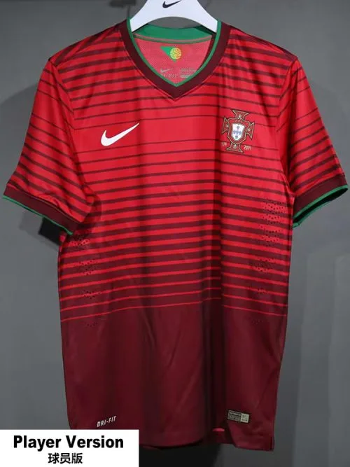 2014 Portugal Home Player Version  Retro Soccer Jersey