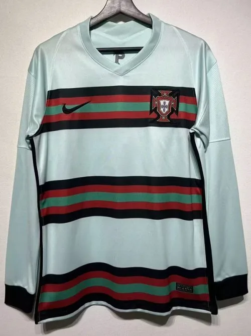 2020-2021 Portugal Away Long Sleeve Retro Soccer Jersey