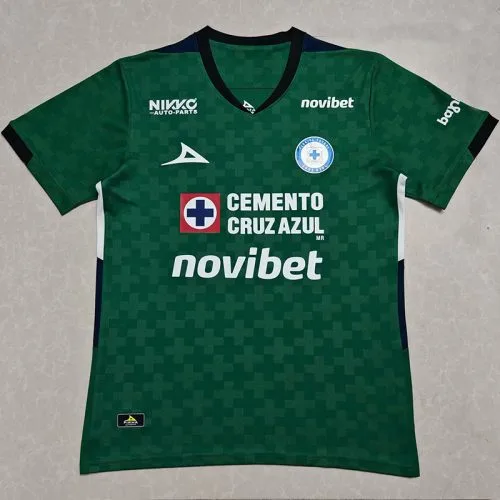 25-26 Cruz Azul Green Goalkeeper Fans Soccer Jersey