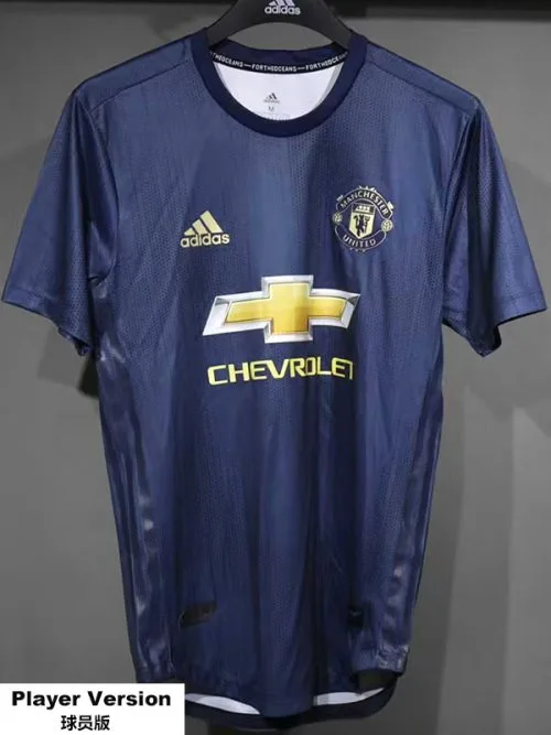 2018-2019 Man Utd Third Player Version  Retro Soccer Jersey