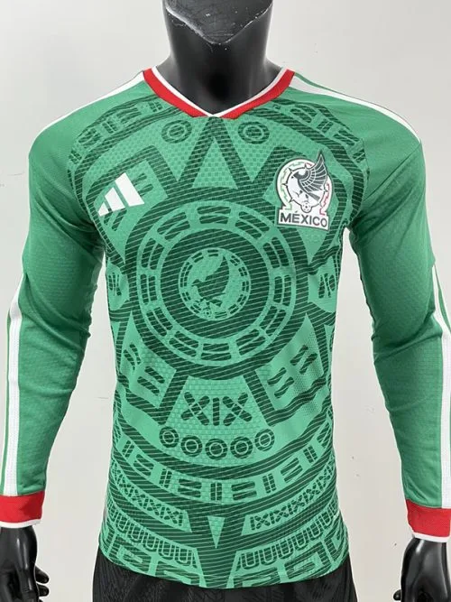 26-27 Mexico Home Long Sleeve Player Version Soccer Jersey