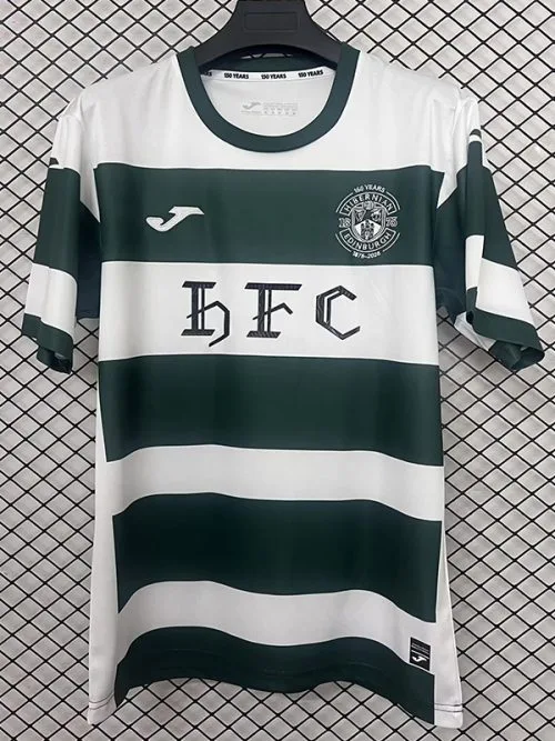 25-26 Hibernian FC Green 150th Anniversary Fans Soccer Jersey