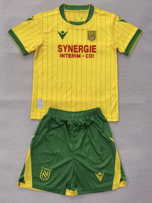 25-26 Nantes Home Kids Soccer Jersey