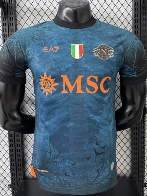 25-26 Napoli Halloween Blue Player Version Soccer Jersey