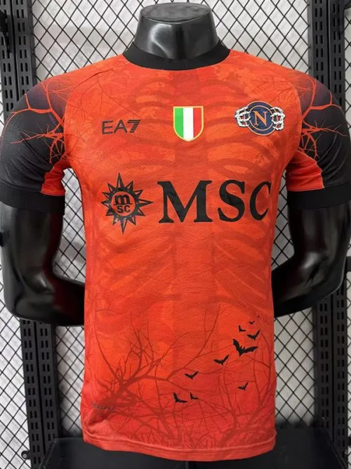 25-26 Napoli Halloween Orange Player Version Soccer Jersey