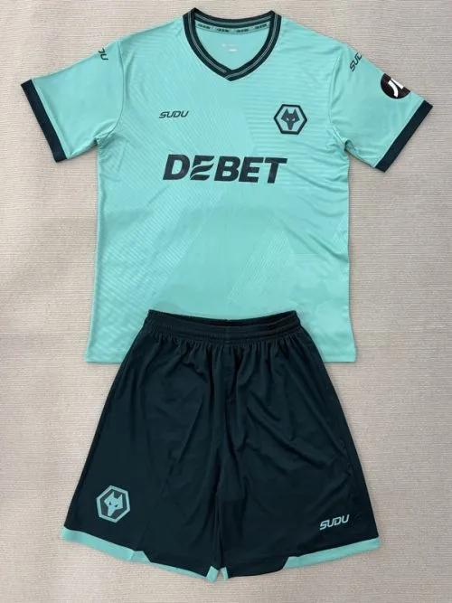 25-26 Wolves Away Kids Soccer Jersey