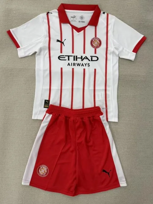 25-26 Girona Home Kids Soccer Jersey