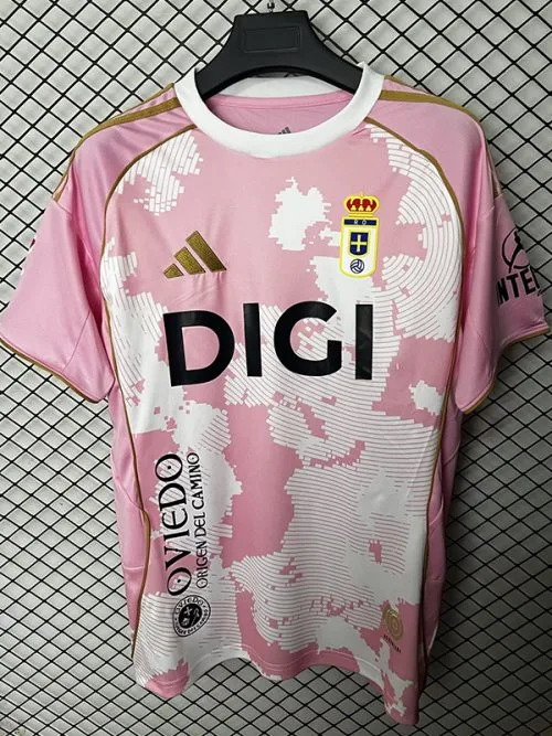 25-26 Real Oviedo Pink Fans Soccer Jersey