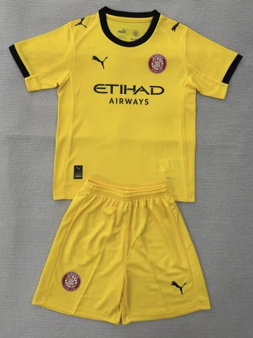 25-26 Girona Away Kids Soccer Jersey