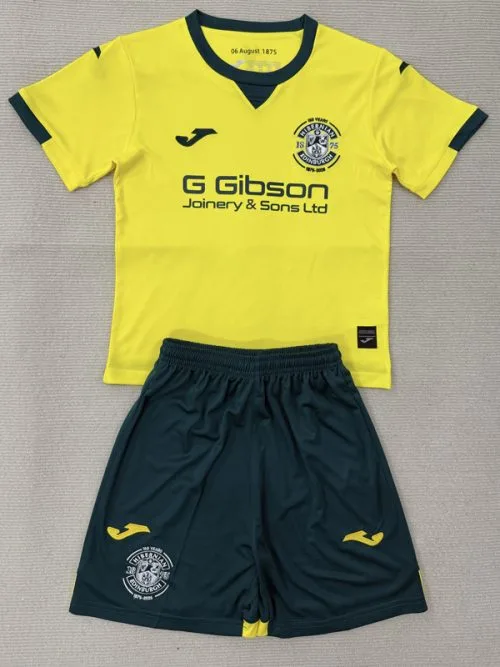 25-26 Hibernian FC Away Kids Soccer Jersey