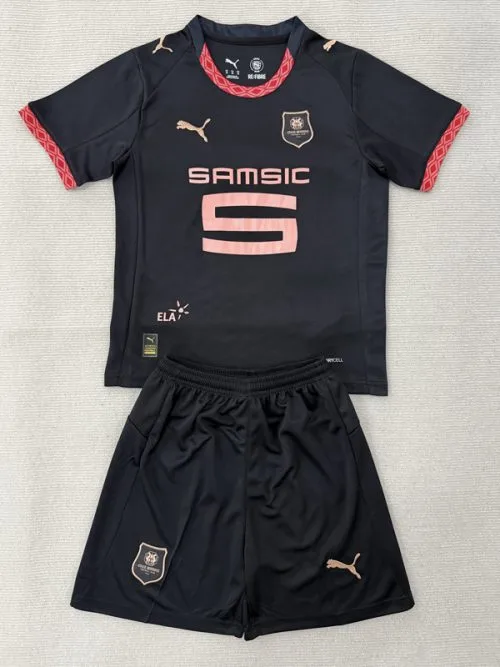 25-26 Stade Rennais Third Kids Soccer Jersey