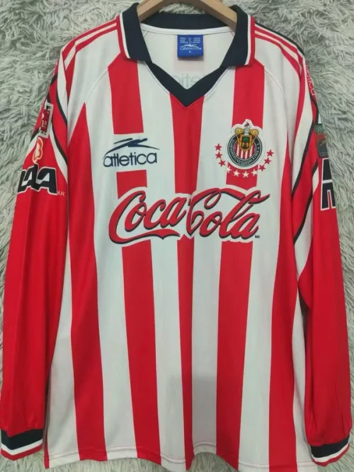 1998 Chivas Home Long Sleeve Retro Soccer Jersey