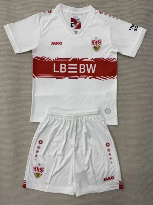 25-26 Stuttgart Home Kids Soccer Jersey