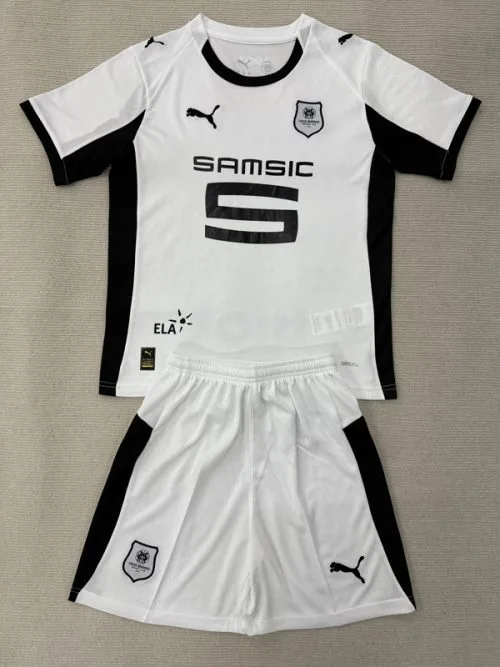25-26 Stade Rennais Away Kids Soccer Jersey
