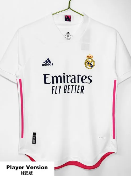 2020-2021 RMA Home Player Version  Retro Soccer Jersey