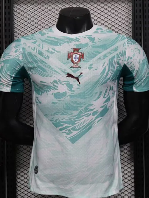 26-27 Portugal White Green Player Version Soccer Jersey