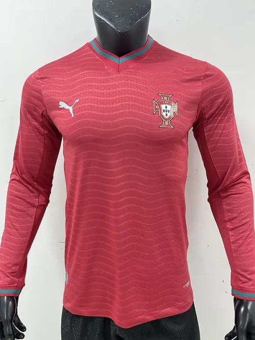 26-27 Portugal Home Long Sleeve Player Version Soccer Jersey