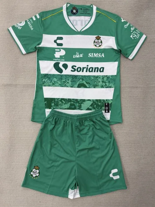 25-26 Santos Laguna Home Kids Soccer Jersey