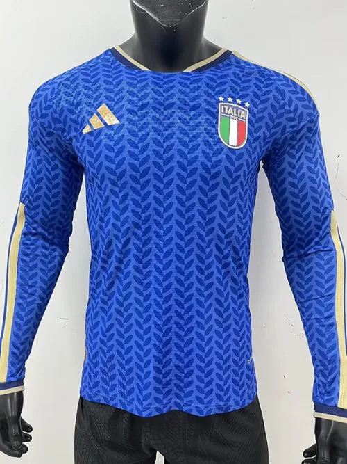 26-27 Italy Home Long Sleeve Player Version Soccer Jersey
