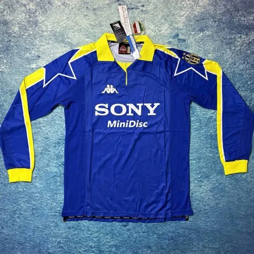 1997-1998 JUV Blue Retro Long Sleeve Soccer Jersey